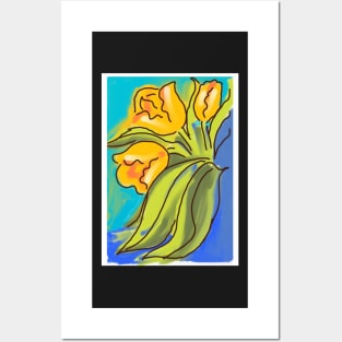 COLORFUL YELLOW TULIPS Posters and Art